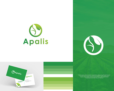 Apalis Agriculture Logo agriculture agro appicon applogo brand design brandidentity branding clean colorful crops farm farming gradient green leaf minimal modern nature popular