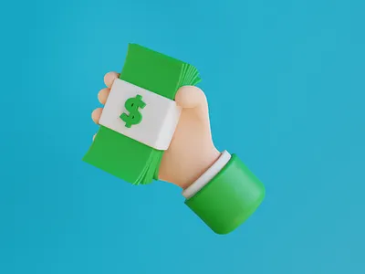 Money 3d business creative design icon money