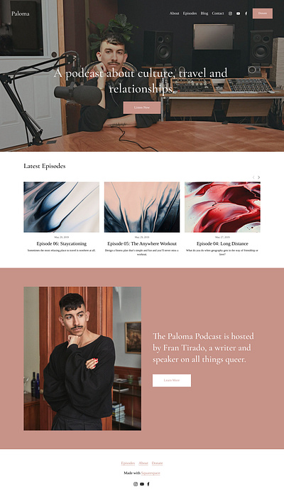 Paloma - Website Template - Squarespace app art blog branding concept design graphic design illustration online store photography squarespace template theme ui ui design ux ux design web design web development website