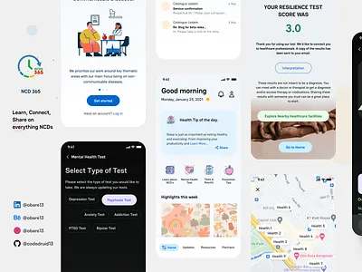 NCD 365 Redesign app branding design figma health illustration lifestyle logo mobile mobile app mobile app design mobile design ncd ui uidesign uidesigner uiux userinterface ux uxdesign