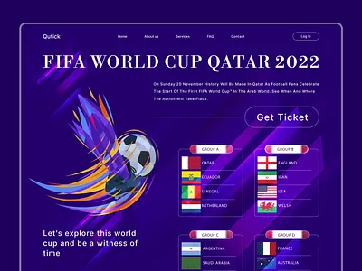 FIFA World Cup Qatar Web Header 2022 fifa fifa world cup football ticket football website fotball game illustration illustrator jersey online ticket qatar qater worldcup 2022 sport ticket ux web design world cup world cup ticket web world cup website