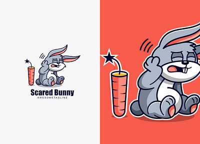 cute bunny character mascot bunny character cute design illustration logo mascot rabbit