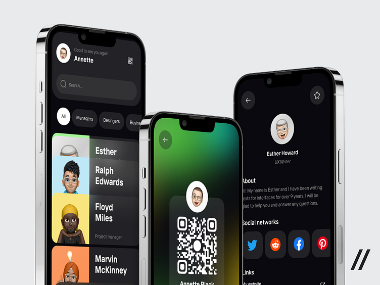 Business Card Storage Mobile IOS App by Daria Kravets for Purrweb UI/UX