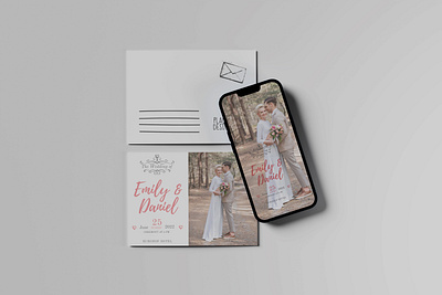 Smartphone and Postcard illustration iphone mockup mockup phone mockup smartphone ui
