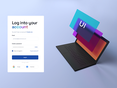 Login page 3d login login page ui ux web webdesign