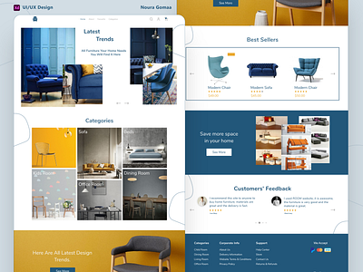 Room Website design ui website xd