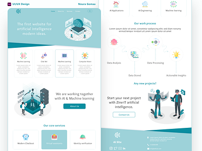 Artificial Intelligence Website design ui website xd