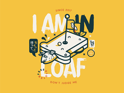 I'm in Loaf fish graphic tee illustration isometric loaf sakana sandwich vector vector art