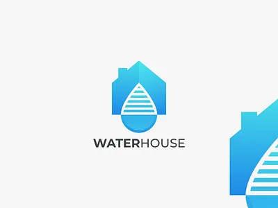 WATER HOUSE branding design design graphic graphic design house water coloring icon logo water house logo