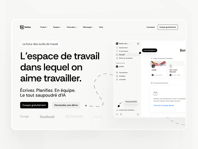 Notion - Hero Design design figma graphic design inspiration notion ui ui design ux web