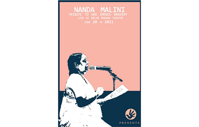 Nanda Malini Tribute poster design graphic design illustration