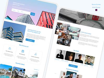 Real estate website design ui ux website xd