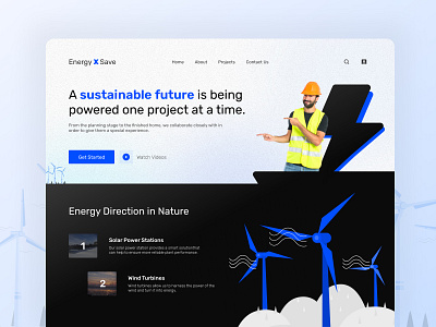 Sustainable Energy Web UI Design appdesign booking design energy sustainable ui ux web website