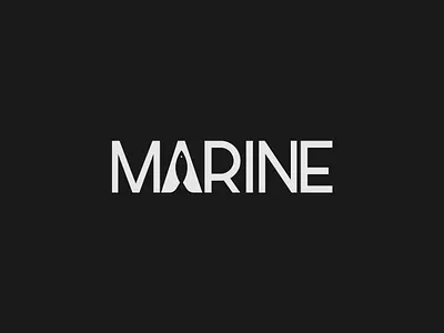 Marine Logo brand design branding design fish illustrator logo logo design marine minimalist typography vector wordmark