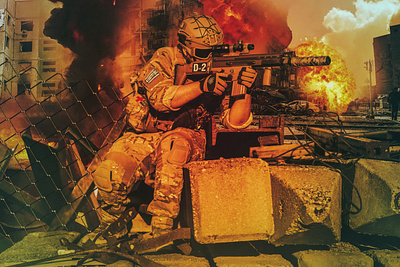 Concept Art (Photo Manipulation) army background colorful concept art environment graphic design mattepainting photo manipulation soldier war