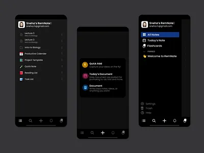 REMNOTE App Redesign. branding design graphic design illustration typography ui ux