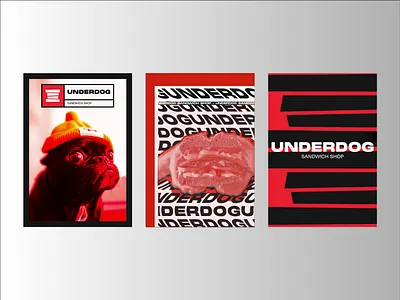 UNDERDOG Posters n.1 brand design branding design graphic design graphic poster identity identity design illustration marketing poster design restaurant vector