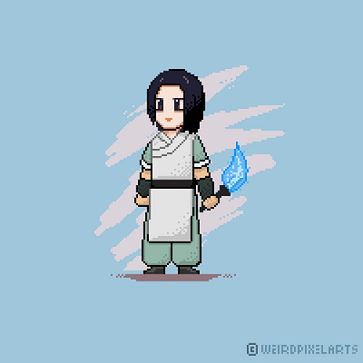 Kung Fu Queen 2d illustration cyberpunk arts illustration minimal pixel art pixel illustration vector