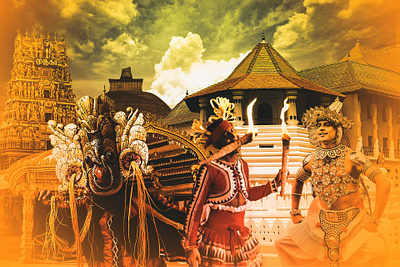 Concept Art (Photo Manipulation) concept art dance traditions dancing graphic design hindu temples landscape manipulation photo editing retouching temple wall art