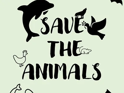 Poster- save the animals animal animation design graphic design newbee poster powerpoint trending