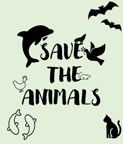 Poster- save the animals animal animation design graphic design newbee poster powerpoint trending