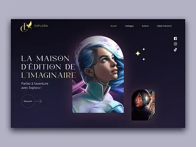 Explora Website books design fantasy publishing house ui ui design web design webdesign website website design