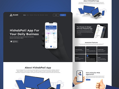Landing page for Financial App - Money Manager appmoney clean clean layout dollar expense financialdesign gradient income layout magazine money money manager salary trackerbank