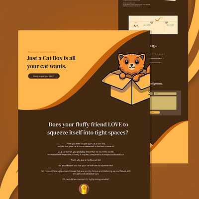 Just A Cat Box - Landing Page design graphic design illustration landing page landing page design ui ux