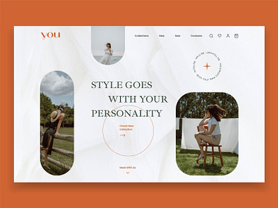 You. Clothing store. design site typography ui ux web