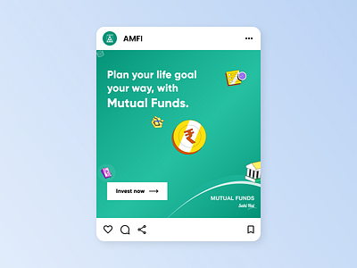 AMFI Mutual funds branding daily ui design graphic design logo typography