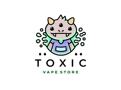 Toxic branding character logo monster toxic vape