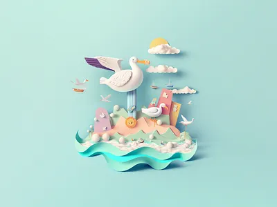 My Birds 3d animation cartoon cute design emoji funny graphic design happy illustration logo motion graphics my birds sad