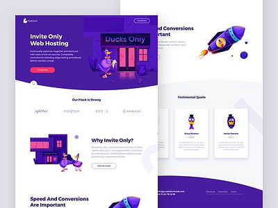 Web Hosting Landing Page Design 3d animation branding business website design elementor pro graphic design illustration logo motion graphics ui vector web hosting landing page design