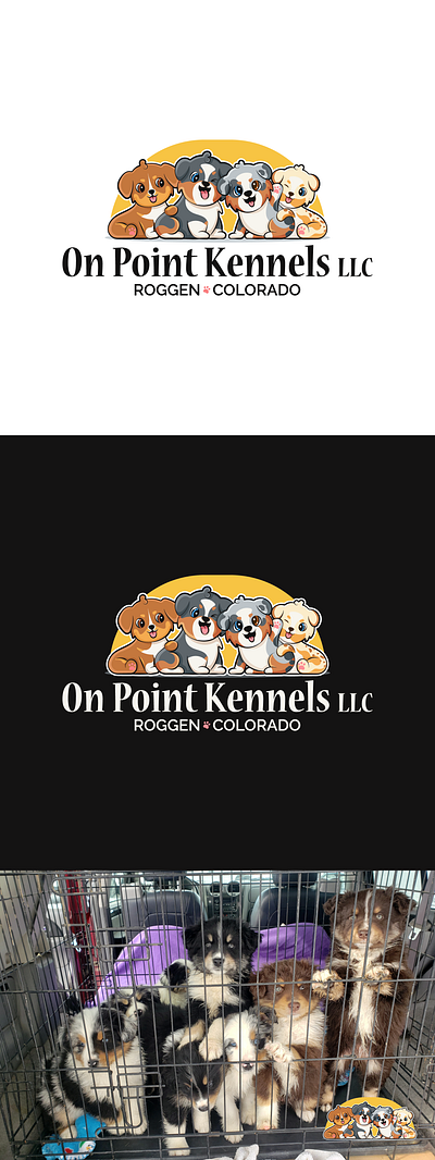 On Point Kennel Logo Design branding character design design dog dog design dog logo dog mascot graphic design illustration logo logo design toy aussie ui ux vector