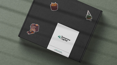 Tomorrow Capital - Employee Pack box brand merch branding cardboard box design doug john miller employee pack finance fintech illustration logo postage starter pack sticker tech vc fund