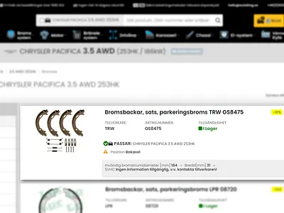 [shop TecDoc] Car parts for selected car by client app autoparts catalog tecdoc ui ux