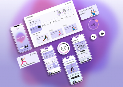Flexion Fitness App and Website app app design design exercise app product design ui