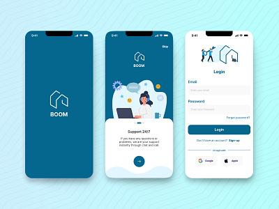 Onbording and Login screens 2d app app design booking booking hotel branding design figma flat graphic design login logo minimal mobile design onbording sign in sign up ui user ux