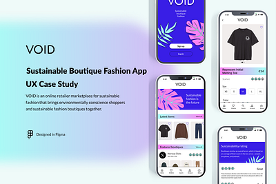 VOID - Case Study app app design case study design product design retail shopping app ui ux