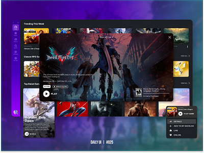 Daily UI 025 cloud gaming daily ui 025 dailyui figma hulu interface luna product product design tv app ui ux video games website
