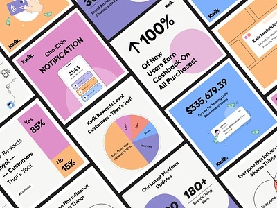 Social UI app ui cashback chart clean colorfull insta post notification product design revenue social app social media stats typography ui ui ux user experience ux web web graphic