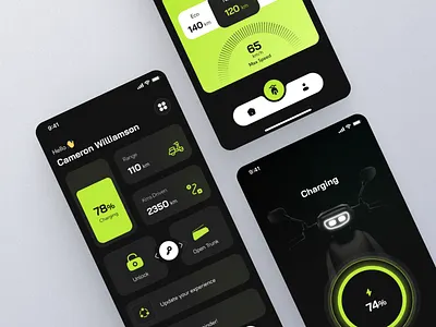 E-scooter App app app design design electric scooter escooter mobile mobile app mobile app design on demand on demand app on demand scooter scooter ui ui design