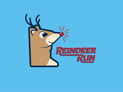 Reindeer Run badge design logo minnesota race run sports