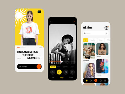 Picture editing App app appdesign art branding camera color design designer exquisite fashion minimalist mobile photo photo edit picture picture edit retro ui uiux ux