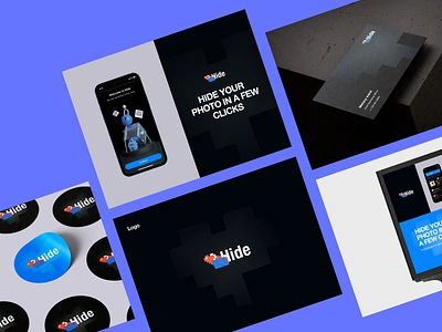 Hide - Branding for AI-powered mobile application banner design brand identity branding branding design business card clean colors graphic design logo logo design minimal ui