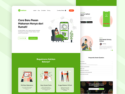 Food Delivery Company Profile clean company profile design desktop exploration figma food delivery green illustration ui web