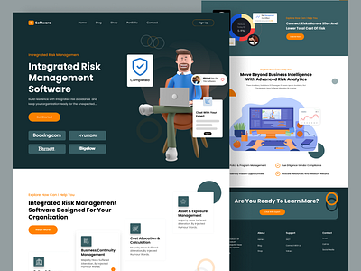 Software management-landing page Concept adobe xd conceot design device explore figma graphic design home oage interface interface ui landingpage login program see more software management ui ux design web design website design