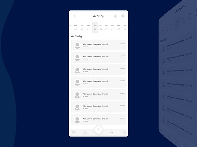 High Fidelity Wireframe - Activity Log activity design high log mobile mockup trending ui wireframe