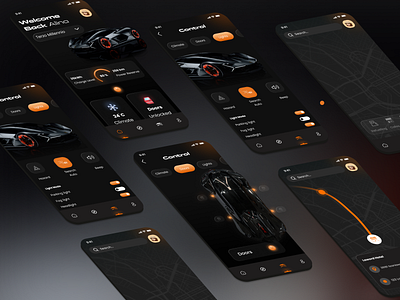 Smart Car App Design app design brand brand identity branding car app design graphic design lamborghini lamborghini terzo millennio mobile car app smart car app smart car app design ui ui ux ui ux design user experience user interface vector visual identity