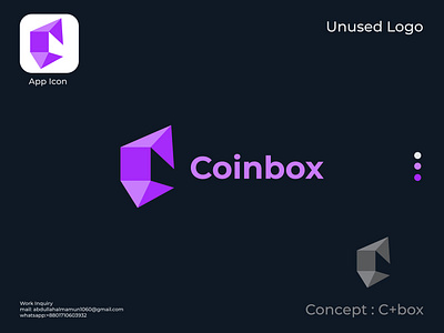 Coinbox Logo Concept, C Letter logo 3d app logo box logo branding c letter c logo creative design graphic design illustration letter logo letterlogo logo logo brand logodesign n o p q r s t u v w x y z professional logo typography unique logo vector